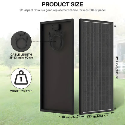 WERCHTAY 12V 400W/200W/100W 18BB panneau solaire rigide silicium monocristallin Type N cellules solaires étanche Camping/maison/RV