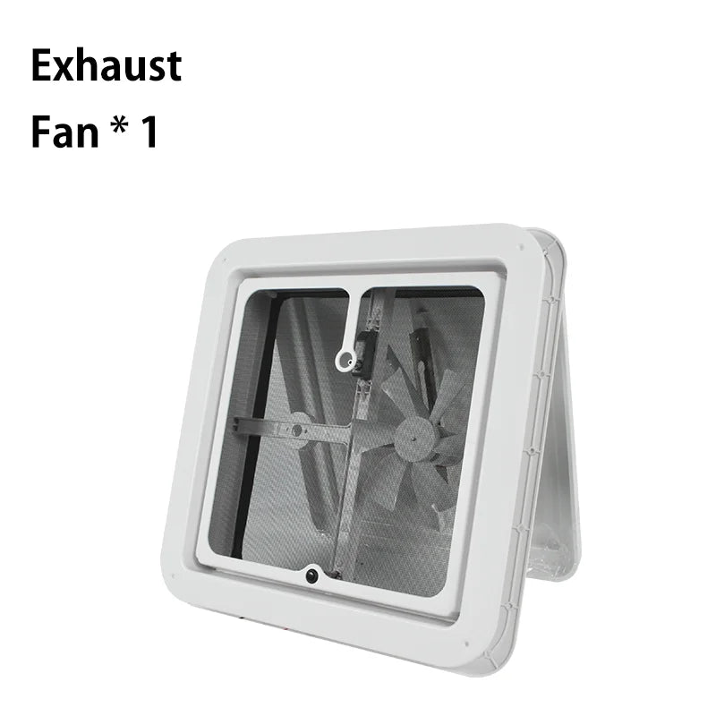 TYTXRV 14 "X 14" DC12V RV toit évent caravane Simple Ventilation ventilateur d'échappement couvercle blanc pour voyage remorque camping-car salle de bain