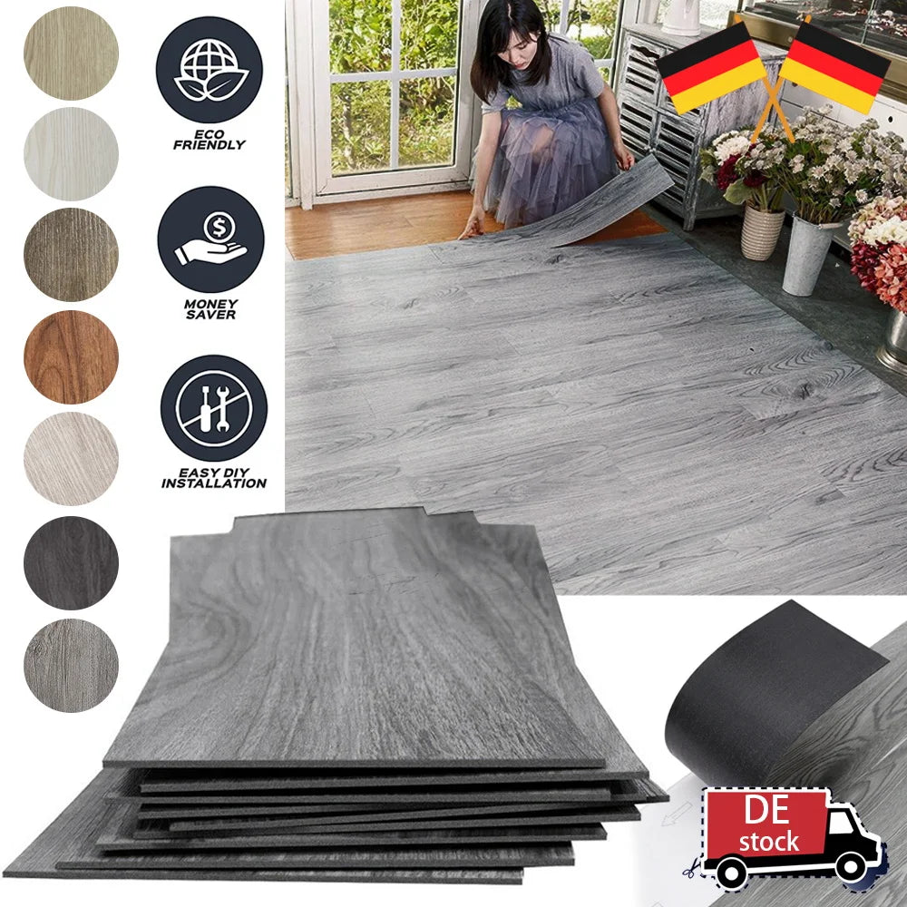 Autocollants muraux auto-adhésifs en PVC, 28/7 pièces, Grain de bois, papier peint pour salon, toilettes, cuisine, décoration de sol, autocollant étanche