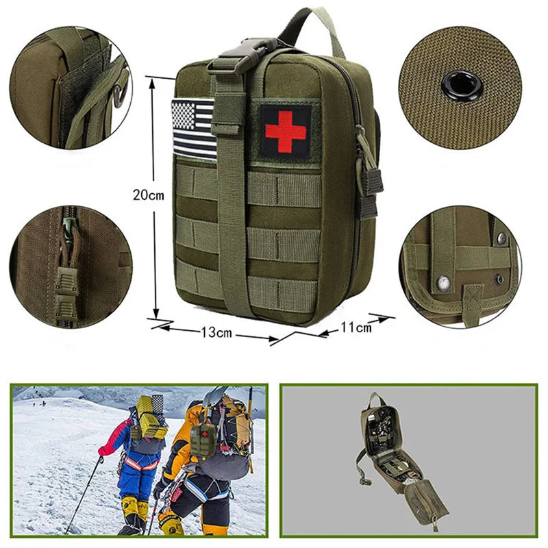 Trousse de premiers secours de survie, ensemble complet de survie, équipement de plein air Molle, Kits d'urgence, sac de traumatologie, Camping randonnée, sac d'aventures IFAK