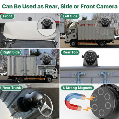 GreenYi-Caméra de recul sans fil à attelage magnétique, WiFi 5G, vision nocturne, aste, remorque, camions, iPhone, Android