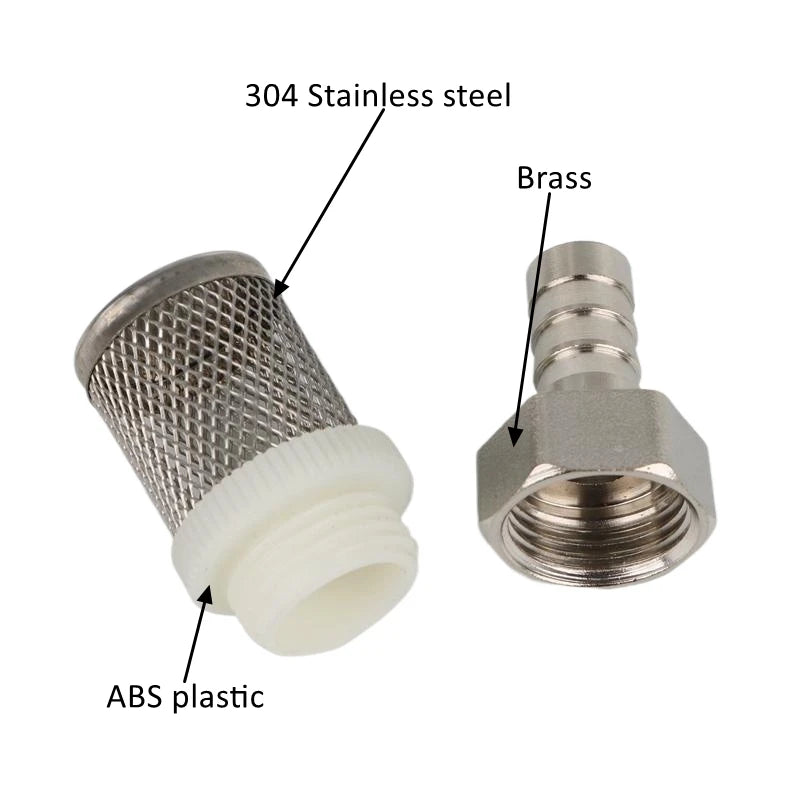 Filtre de tuyau en acier inoxydable, 8 ~ 20mm, filtre à mailles, filtre d'irrigation, lavage de voiture, Aquarium, réservoir de poissons, pompe à eau, filtrage