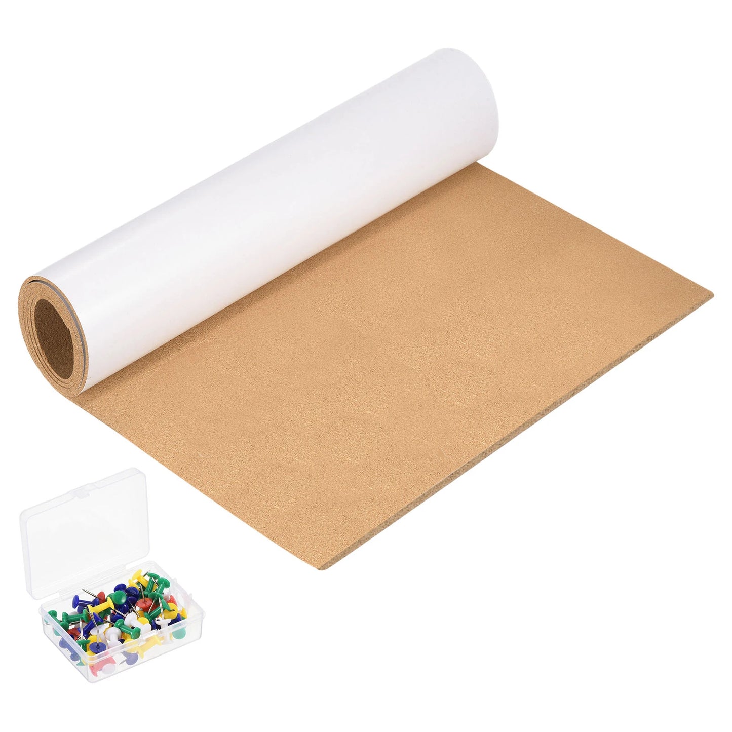 Panneau Carré Auto-Adhésif en Liège, Petit Panneau à Épingles avec Pince à Bois, Carreaux de Liège Mural