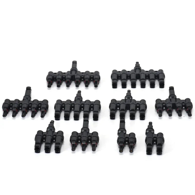 1/5 ensembles de connecteurs solaires photovoltaïques IP67 Y/T Type 30A 1000V, Kit de branche 3-7 voies pour câble PV/MC, Module de batterie 2.5/4/6 mm2