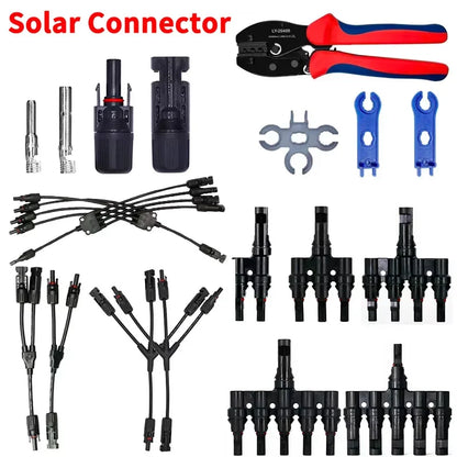 1/5 ensembles de connecteurs solaires photovoltaïques IP67 Y/T Type 30A 1000V, Kit de branche 3-7 voies pour câble PV/MC, Module de batterie 2.5/4/6 mm2