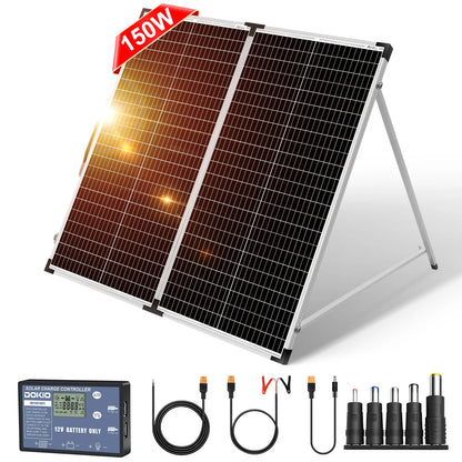 Dokio 100W 160W 200W panneau solaire pliable chine 10A/20A 12V contrôleur panneau solaire pliant cellule/système chargeur panneau solaire