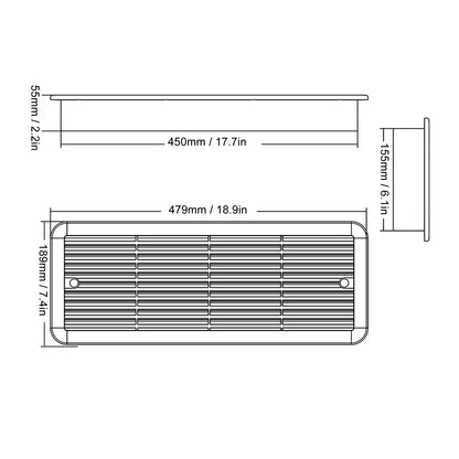 Ventilateur de réfrigérateur RV 12V, trois ventilateurs, ventilateur de ventilation latéral silencieux avec filet de protection pour camping-car, Yacht, bateau, ventilateur de réfrigérateur RV