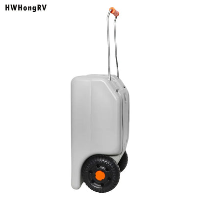Réservoir d'eau de qualité Hdpe pour camping-car, 25l/6,6 gallons, avec roues et poteau de traction en métal, adapté aux camping-cars, réservoirs d'eau gris et noir pour camping-car