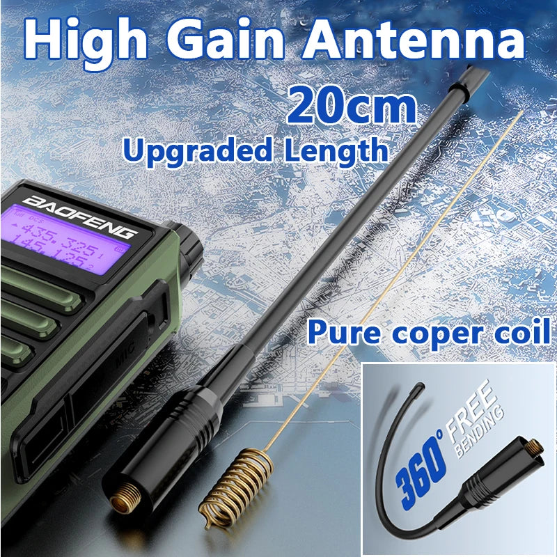 BaoFeng UV16 talkie-walkie 8/10W Tri-puissance IP68 étanche longue portée USB C double bande VHF UHF deux voies Portable jambon Radio bidirectionnelle