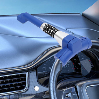 Auto-Lenkradschloss Anti-Diebstahl |   Ajustement universel, longueur ouverte 40,8 cm, serrure de volant bleue en acier et aluminium