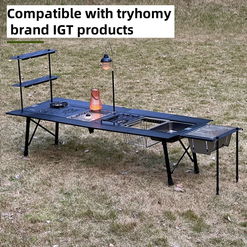 Tryhomy Camping en plein air IGT Table IGT 6 unité Table Portable en alliage d'aluminium ultraléger pliable bureau de Camping barbecue pique-nique IGT Table nouveau