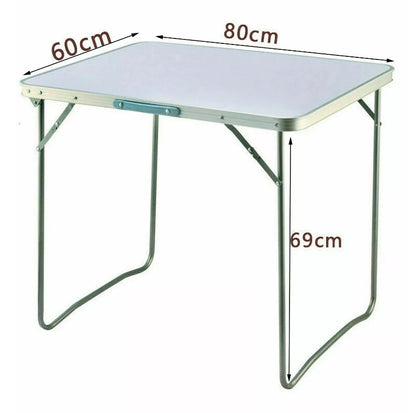 Table de camping pliable, table de pique-nique portable, petit bureau pour ordinateur portable, table de lit quebed TV, bureau à domicile, 80x60x69cm