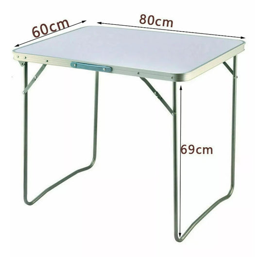Table de camping pliable, table de pique-nique portable, petit bureau pour ordinateur portable, table de lit quebed TV, bureau à domicile, 80x60x69cm
