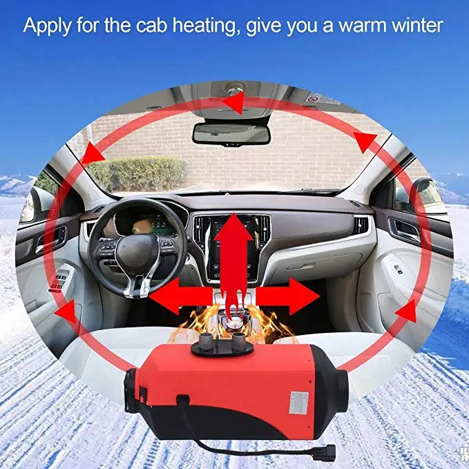 Chauffage d'air Diesel 2/5kw, 12V/24V, Compatible avec réservoir de 10l, chauffage de stationnement Diesel, écran LCD et télécommande pour camions et bateaux
