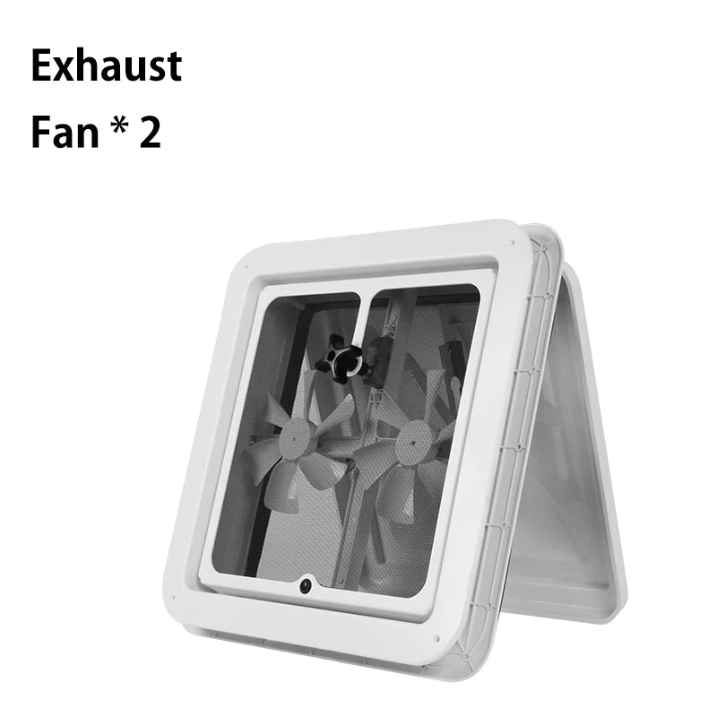 TYTXRV 14 "X 14" DC12V RV toit évent caravane Simple Ventilation ventilateur d'échappement couvercle blanc pour voyage remorque camping-car salle de bain