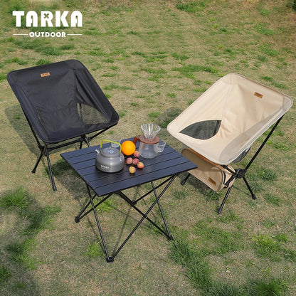 TARKA – ensemble de chaises de Camping pliables, légères, ultralégères, pour sac à dos, lune, pour jardin, pique-nique, plage, pêche
