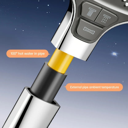 Pommeau de douche Turbo pressurisé, 8 Modes, grand panneau de 12cm, pomme de douche à économie d'eau, antidéflagrant, filtre ABS épais