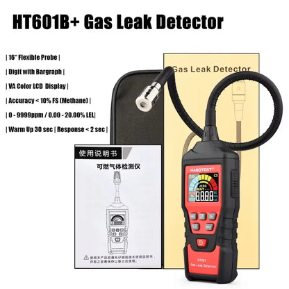 HABOTEST détecteur de fuite de gaz Propane CO Hexane méthane analyseur de compteur PPM de gaz naturel Combustible 9999 PPM 20% LEL