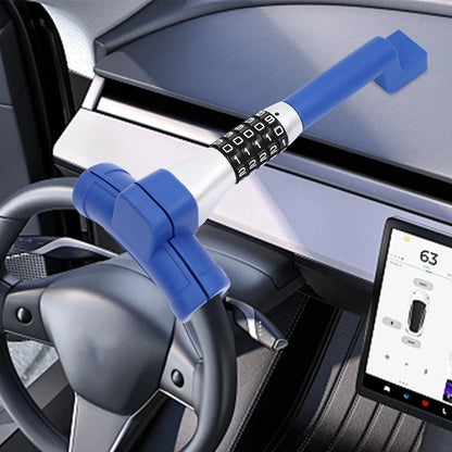 Auto-Lenkradschloss Anti-Diebstahl |   Ajustement universel, longueur ouverte 40,8 cm, serrure de volant bleue en acier et aluminium