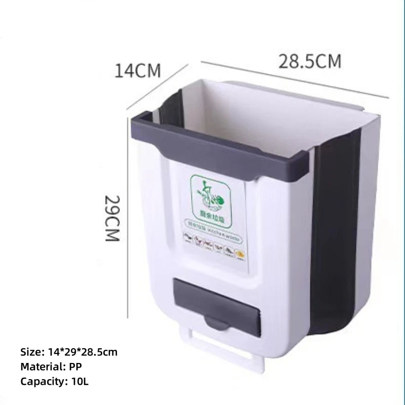 Poubelle pliante suspendue de cuisine, 1 pièce, armoire domestique, panier de rangement suspendu, Classification créative, poubelle suspendue