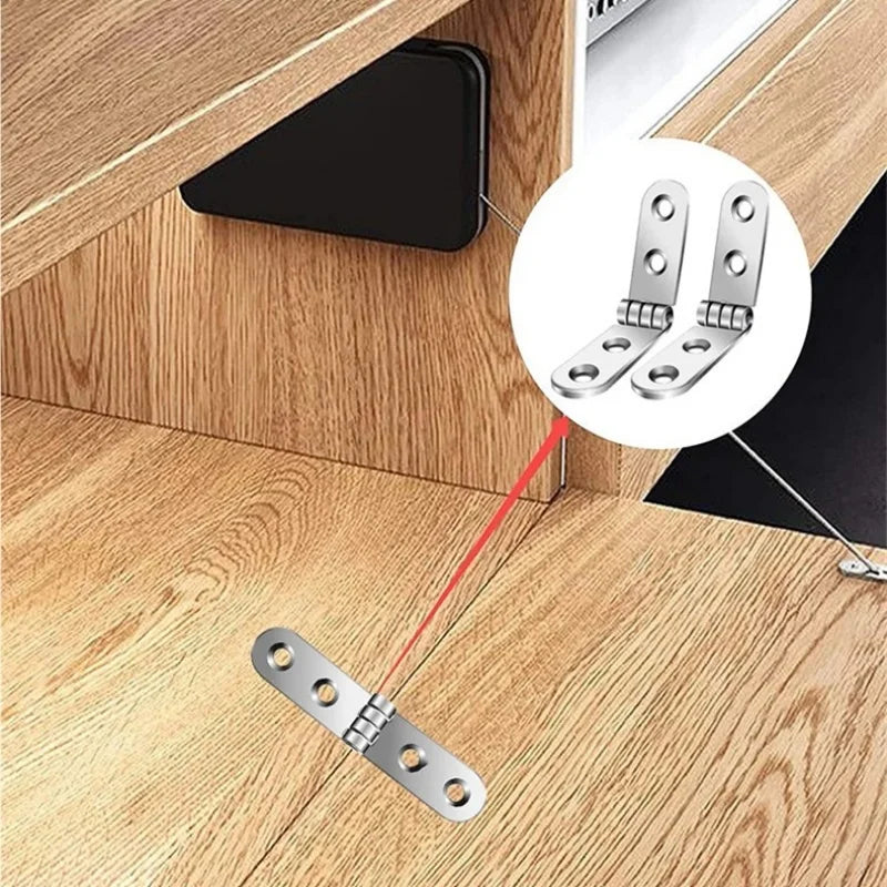 Charnière pliable à 180 degrés, charnière à rabat pliante autonome, charnières de porte d'armoire de Table, tampon d'angle arrondi, quincaillerie de meubles
