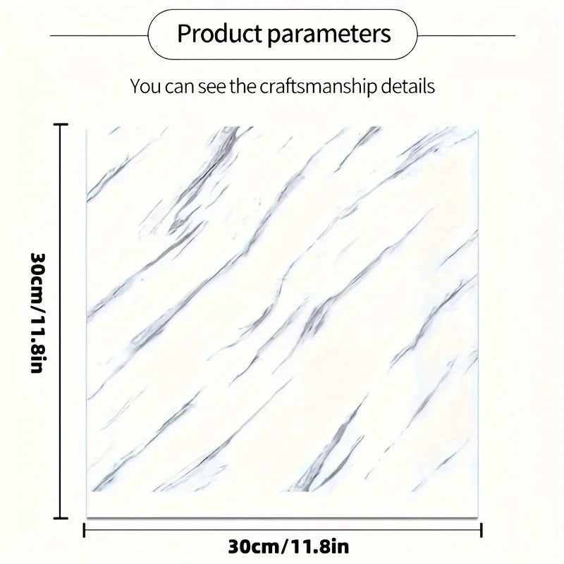 Paquet de 12 carreaux de sol en vinyle auto-adhésifs, revêtement et bâton imperméable, revêtement de sol en PVC aspect bois pour chambre à coucher, salon, décoration de la maison