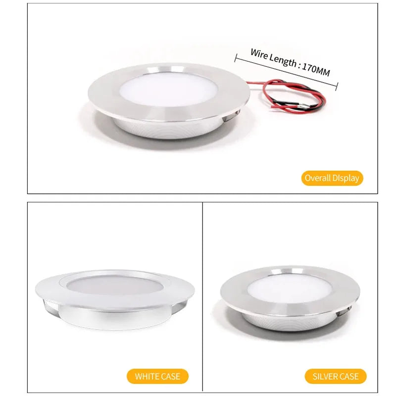 Mini Downlight Encastré pour la Maison, Simple, Ultra-Mince, Encastré au Plafond, Étagère, Collection de Bijoux, Spot d'Armoire, 3W, 12V, 24V