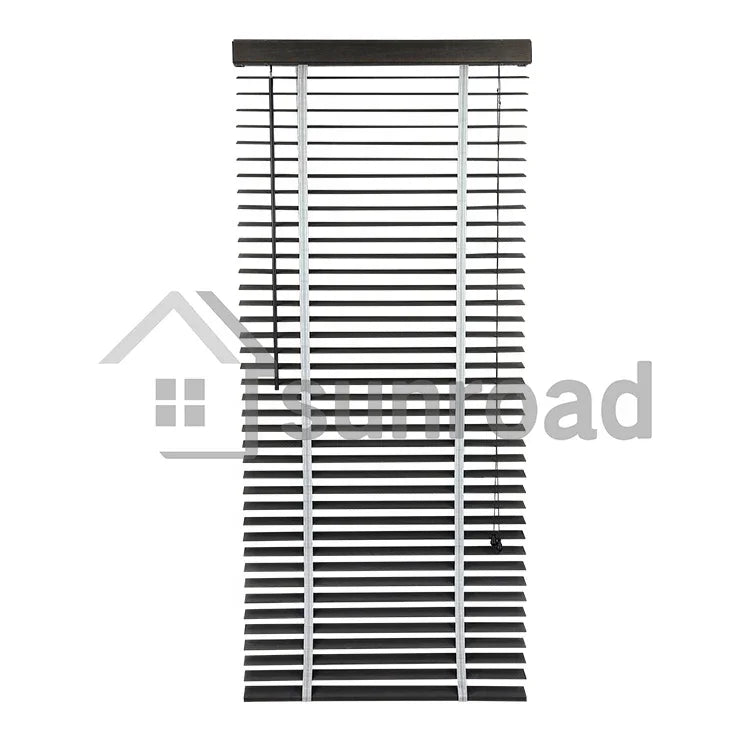 Tiroirs de fenêtre vénitiens en Faux bois PVC sur mesure, volets en bois de tilleul, stores de fenêtre en bois de Paulownia, décoration de maison intelligente