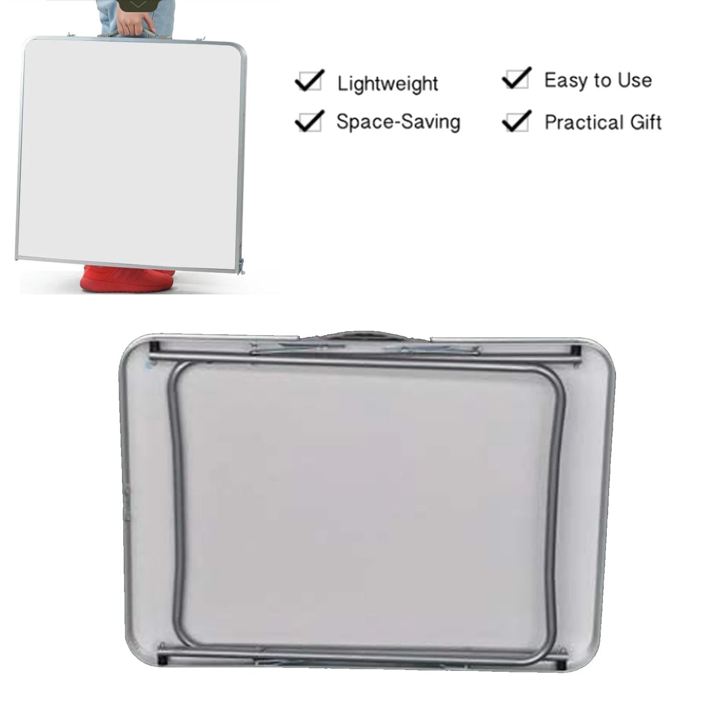 Table de camping pliable, table de pique-nique portable, petit bureau pour ordinateur portable, table de lit quebed TV, bureau à domicile, 80x60x69cm