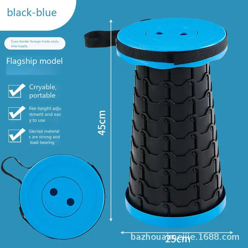 Chaise tabouret pliable rétractable pour le Camping en plein air, banc de pêche Compact et léger en aluminium avec sac de rangement, haute résistance