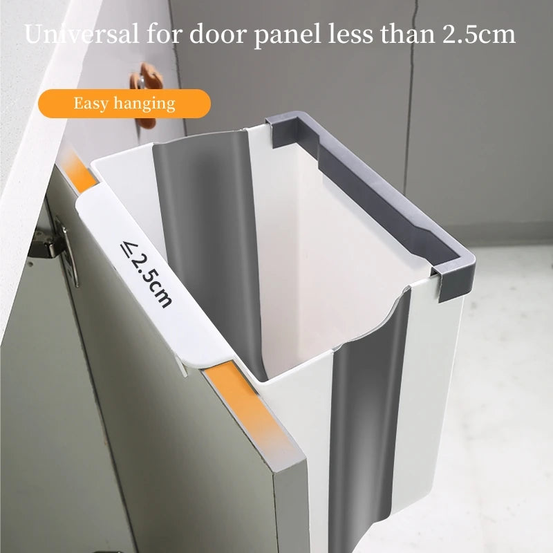 Poubelle pliante suspendue de cuisine, 1 pièce, armoire domestique, panier de rangement suspendu, Classification créative, poubelle suspendue