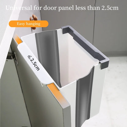 Poubelle pliante suspendue de cuisine, 1 pièce, armoire domestique, panier de rangement suspendu, Classification créative, poubelle suspendue