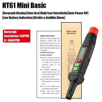 HABOTEST détecteur de fuite de gaz Propane CO Hexane méthane analyseur de compteur PPM de gaz naturel Combustible 9999 PPM 20% LEL