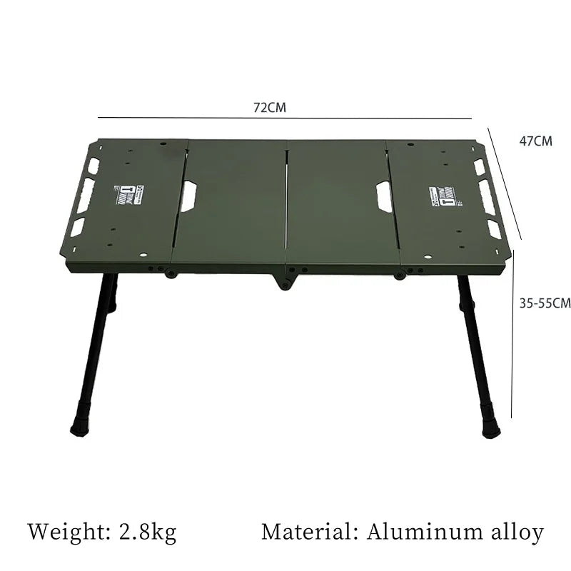 Table de Camping pliante légère et Portable en alliage d'aluminium, support de rangement, support de four latéral, équipement de Camping frais