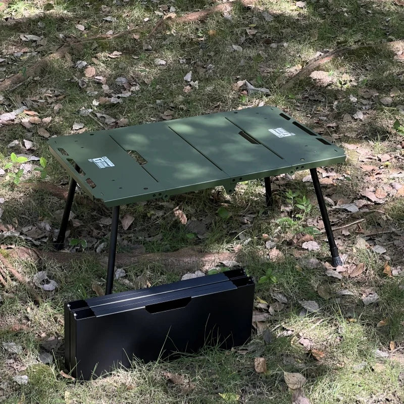 Table de Camping pliante légère et Portable en alliage d'aluminium, support de rangement, support de four latéral, équipement de Camping frais