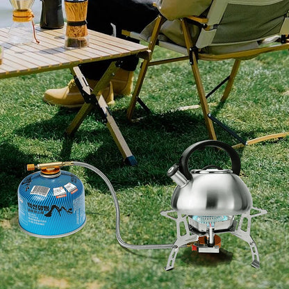 Cuisinière à gaz de Camping 3500W, brûleur à gaz d'extérieur coupe-vent, Portable et pliable, équipement touristique fendu pour la cuisine et la randonnée