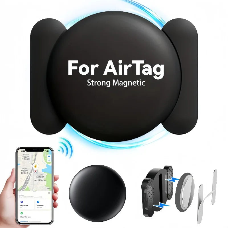 Localisateur d'étiquette intelligent magnétique pour Apple AirTag Mini traceur GPS magnétique voiture véhicule portable étui Anti-perte Localizador Bluetooth