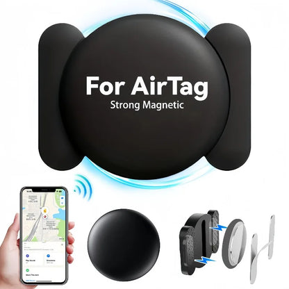Localisateur d'étiquette intelligent magnétique pour Apple AirTag Mini traceur GPS magnétique voiture véhicule portable étui Anti-perte Localizador Bluetooth