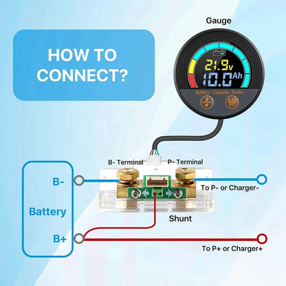 ABSU – testeur de batterie étanche IP67, 10-100V, avec Shunt 100A, moniteur de capacité d'économie d'énergie V/A/Soc/Ah pour Lithium, Lifepo4