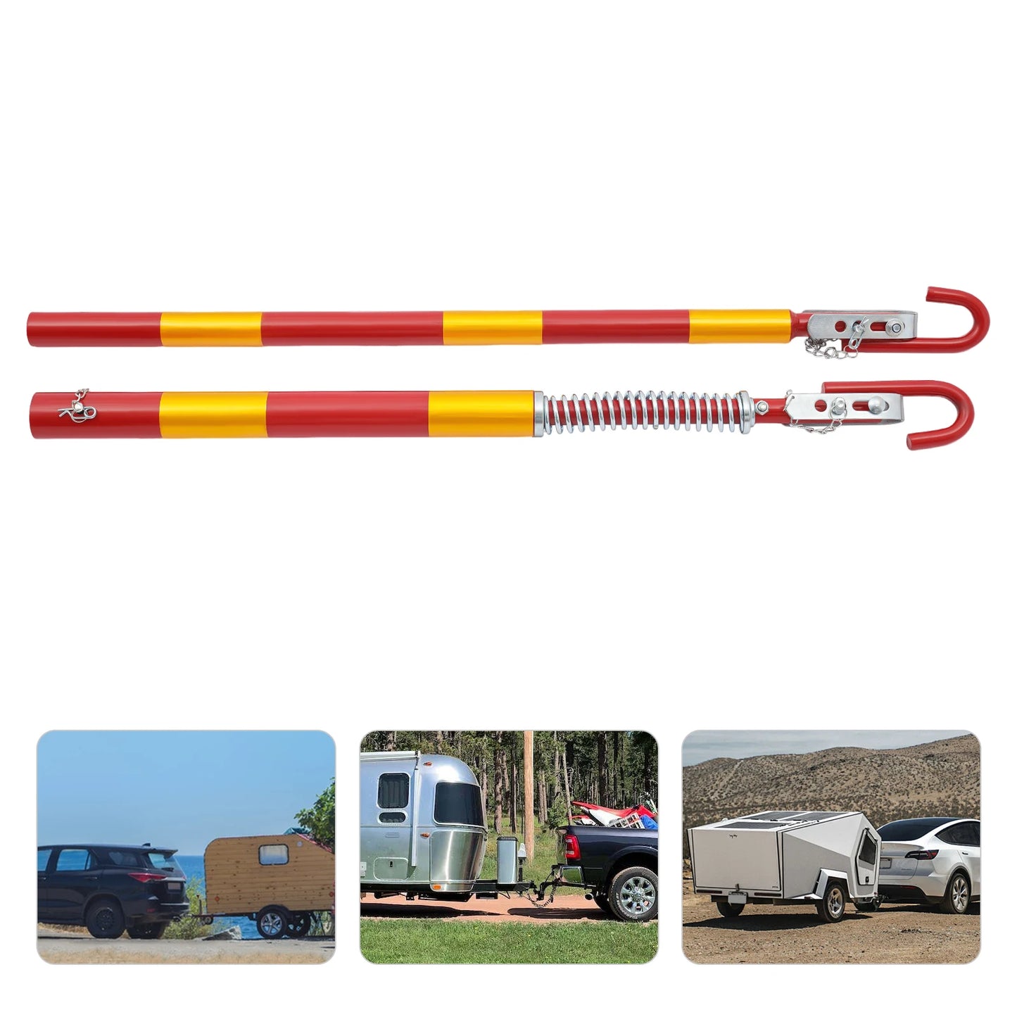 Barre de Remorquage Absorbée par les Chocs pour Voiture, Outil d'Aide au Remorquage, Rigide, en Fer, 5 Soudures, 5000kg