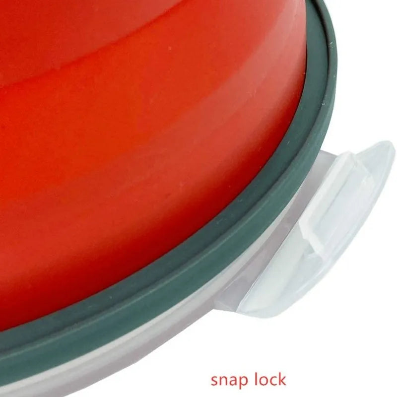 Boîte à lunch pliante en silicone avec couvercle, ensemble de bols de camping de pique-nique portables, kit de ustensiles de cuisine, dossier à salade de fruits pliable, boîte à bento