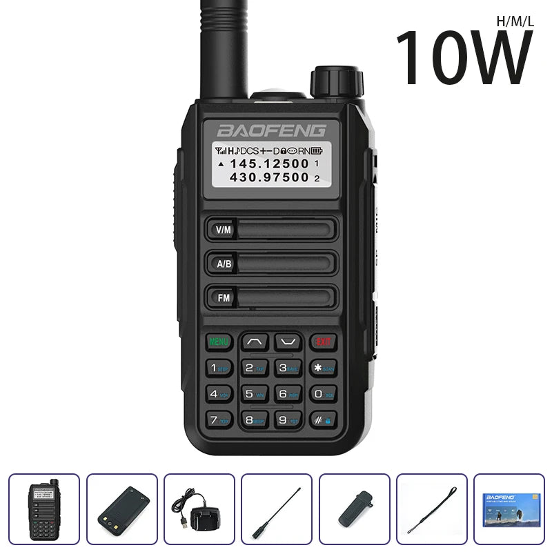 BaoFeng UV16 talkie-walkie 8/10W Tri-puissance IP68 étanche longue portée USB C double bande VHF UHF deux voies Portable jambon Radio bidirectionnelle
