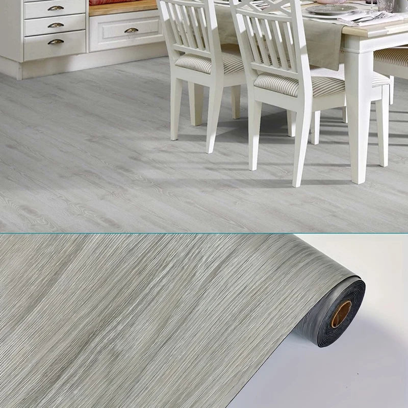 Autocollants de sol auto-adhésifs en PVC, Grain de bois, imperméables, pour salon, chambre à coucher, armoire, épaississement de la maison, 3/10m