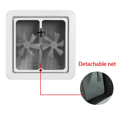 TYTXRV 14 "X 14" DC12V RV toit évent caravane Simple Ventilation ventilateur d'échappement couvercle blanc pour voyage remorque camping-car salle de bain
