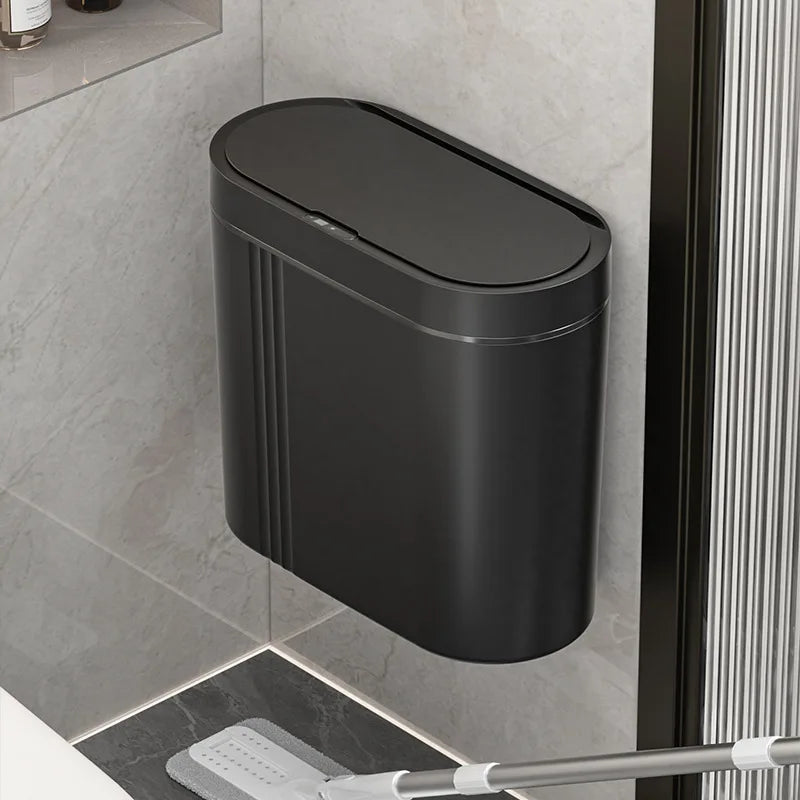 9L capteur intelligent poubelle murale étroite salle de bain toilette poubelle cuisine automatique poubelle étanche poubelle