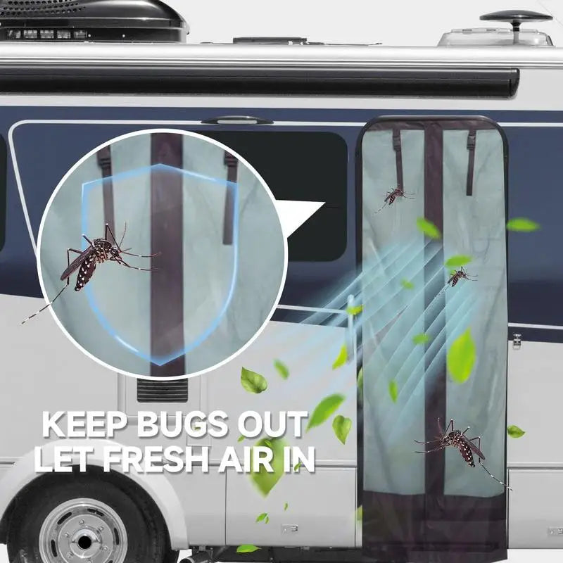 Moustiquaire anti-insectes d'été, rideaux de porte en maille, fermeture automatique, écran de porte, rideau de cuisine, accessoires de camping-car