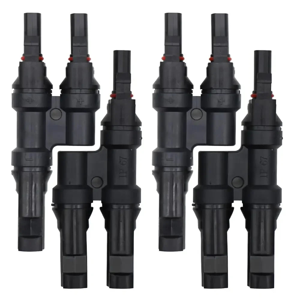 1 paire de connecteurs solaires PV IP67 approuvés 2 à 1 T branche mâle et femelle solaire 100% PP0 parallèle bricolage MC2.5 4 MC6Solar Kits système