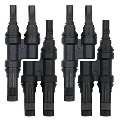 1 paire de connecteurs solaires PV IP67 approuvés 2 à 1 T branche mâle et femelle solaire 100% PP0 parallèle bricolage MC2.5 4 MC6Solar Kits système