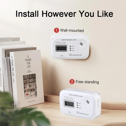 Détecteur de monoxyde de carbone EN50291, capteur de CO Portable, alarme de monoxyde de carbone pour maison, camping-car, voyage, Garage, affichage LCD, piles AA