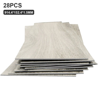 Autocollants muraux auto-adhésifs en PVC, 28/7 pièces, Grain de bois, papier peint pour salon, toilettes, cuisine, décoration de sol, autocollant étanche